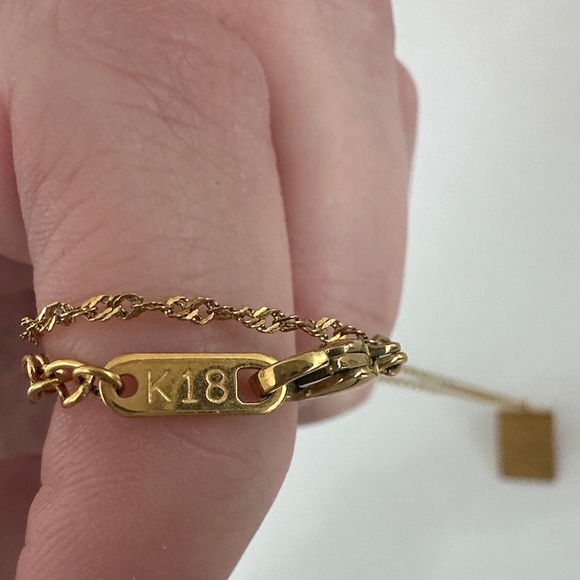 Vintage Gold Plated Checkered Pendant Necklace - Picture 3 of 5